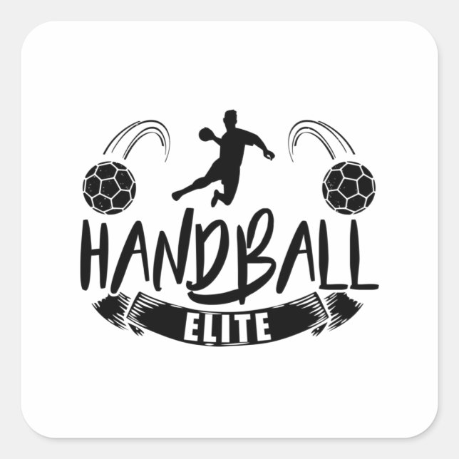 Sticker Carré Équipe de handball masculin| Handballeurs Sport Tr (Devant)