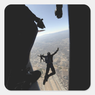 Sticker Carré Équipe de parachute d'académie d'Armée de l'Air