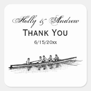 Sticker Carré Équipe de raideurs d'aviron Sports nautiques