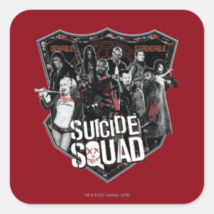 Sticker Carré Équipe de suicide   Badge de groupe photo