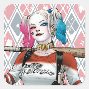 Sticker Carré Équipe de suicide   Harley Quinn