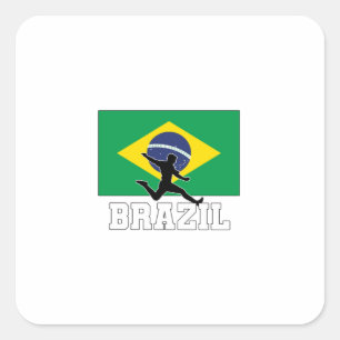 Sticker Carré Équipe du Brésil de football