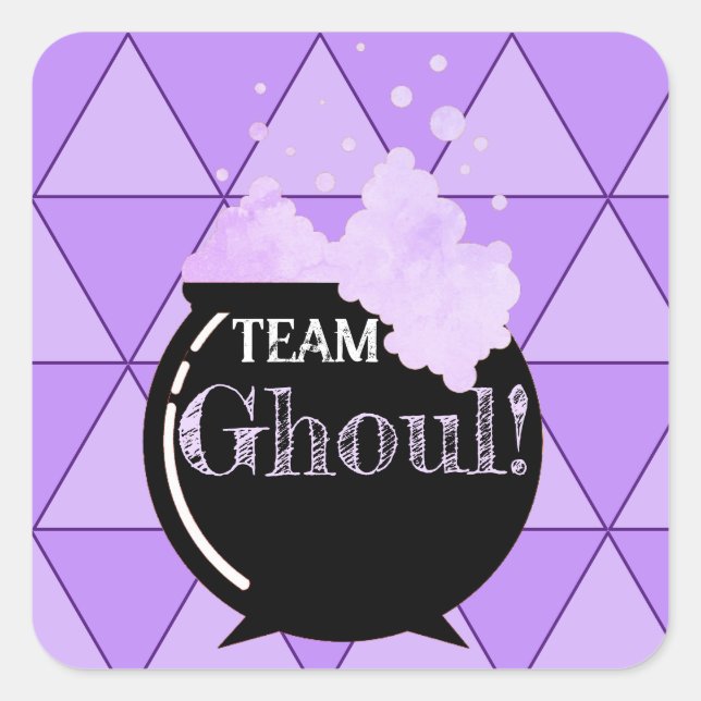 Sticker Carré Équipe Ghoul Genre Revevela Party (Devant)