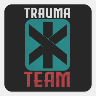 Sticker Carré Équipe Trauma Cyber Gaming Cadeau