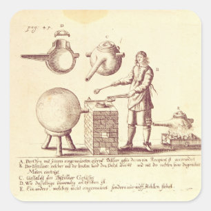 Sticker Carré Équipement de distillation