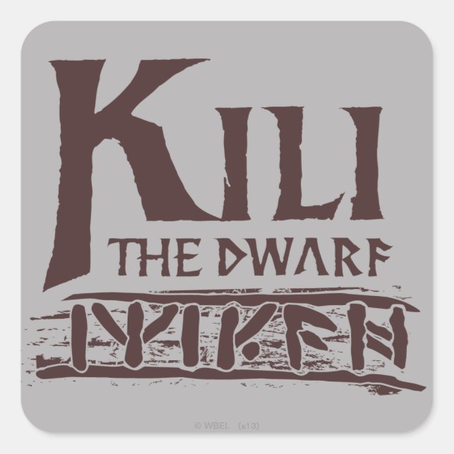 Sticker Carré Erebor - Nom de Kili (Devant)
