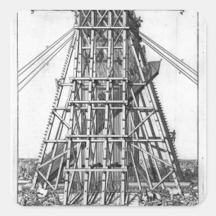 Sticker Carré Erection de l'ancienne obèse égyptienne