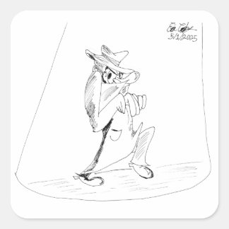 Sticker Carré Erica Crooks Comics - sneaky villain man