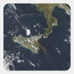 Sticker Carré Éruption du mont Etna en Sicile