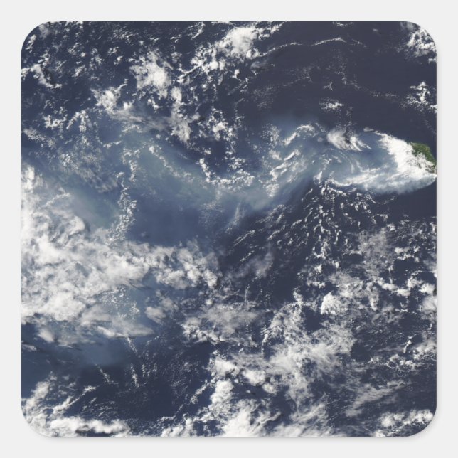 Sticker Carré Éruption du piton de la Fournaise, Isla de la Réun (Devant)