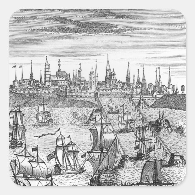 Sticker Carré Escadron anglais transportant des troupes (Devant)