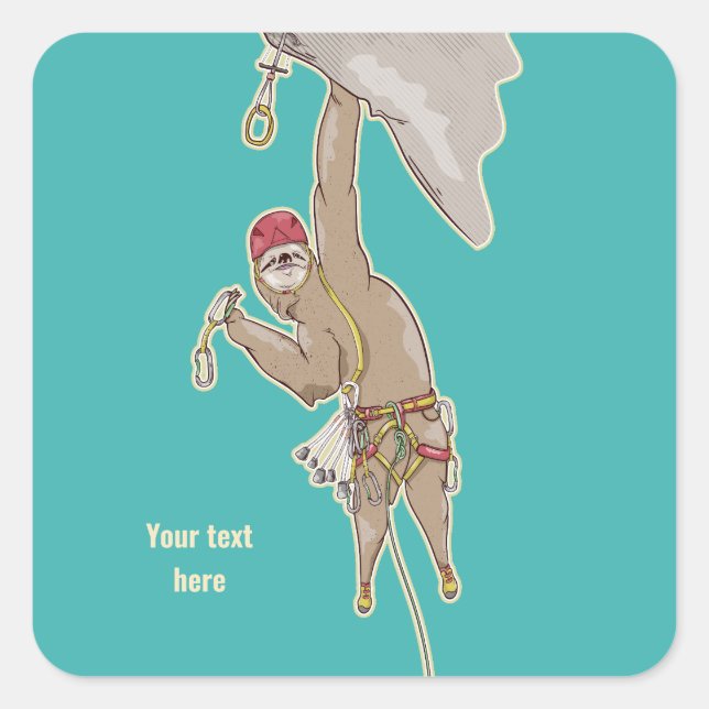 Sticker Carré Escalade de fentes (Devant)