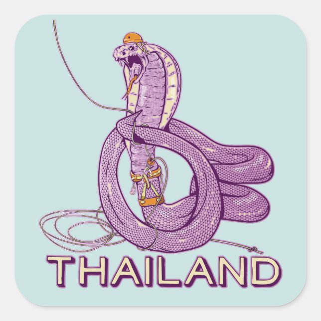Sticker Carré Escalade Snake Rock Thaïlande (Devant)