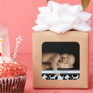 Sticker Carré Escargots Coquilles & Chien Chien Tails Baby Boy P