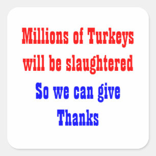 Sticker Carré Esclavage de Thankesgiving