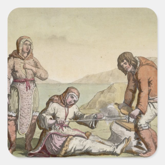 Sticker Carré Eskimos, 1817 (Devant)