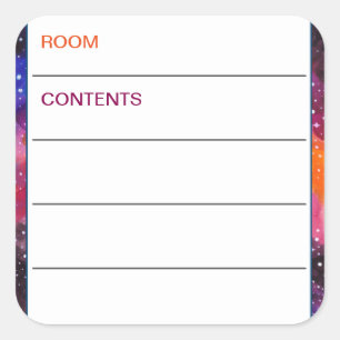 Sticker Carré Espace cosmique Espace extra-atmosphérique Contenu