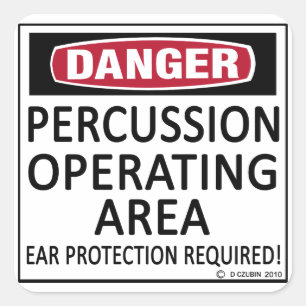 Sticker Carré Espace de fonctionnement de la percussion