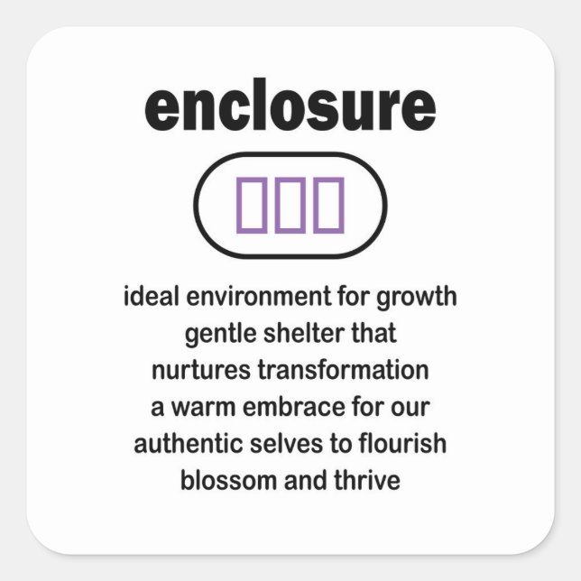 Sticker Carré espace de nourrissage - enceinte (Devant)