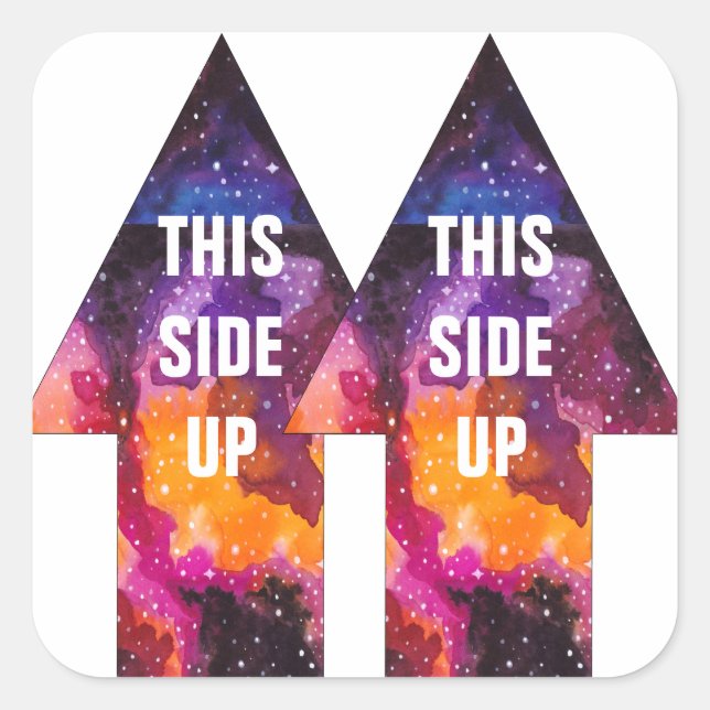 Sticker Carré Espace Extérieur Cosmique Boîte De Déplacement Gra (Devant)