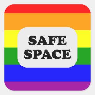 Sticker Carré Espace sûr LGBT Fierté gay Alliance