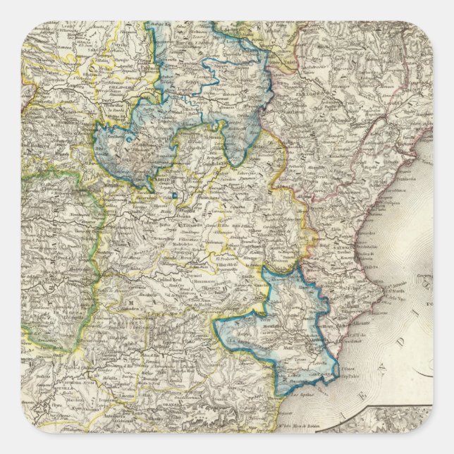 Sticker Carré Espagne, Portugal 5 (Devant)