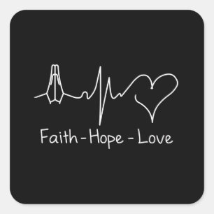 Sticker Carré Espérance de foi et amour