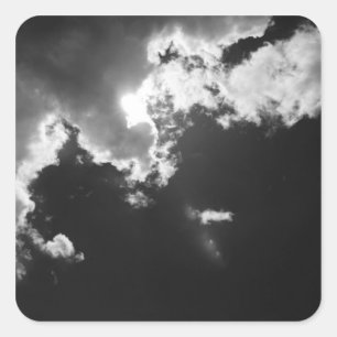 Sticker Carré Espoir dans le revêtement argenté des nuages.