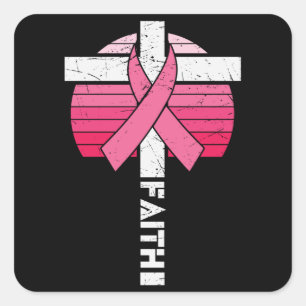 Sticker Carré Espoir Force Cancer du Sein Chrétien