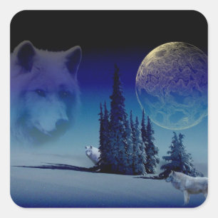 Sticker Carré Esprit des bois