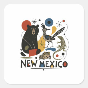 Sticker Carré Esprit du Sud-Ouest du Nouveau-Mexique