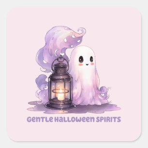 Sticker Carré Esprits doux d'Halloween