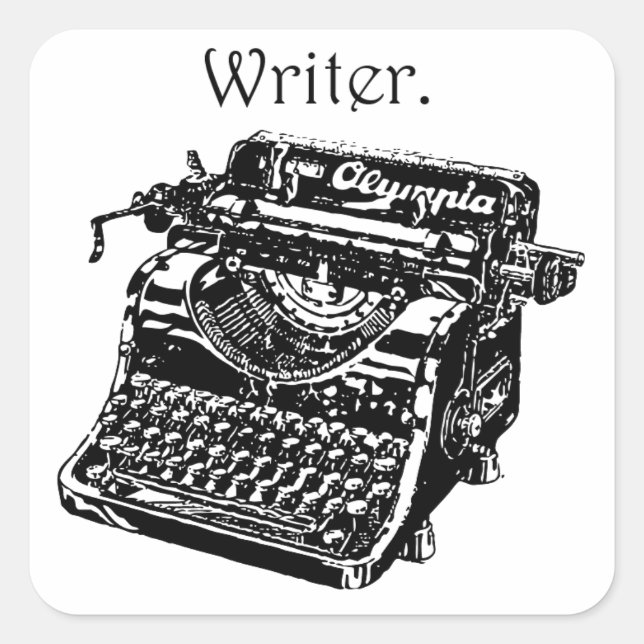 Sticker Carré Esquisse de dessin manuscrite vintage (Devant)