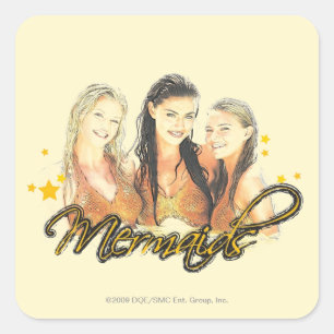 Sticker Carré Esquisse de sirène