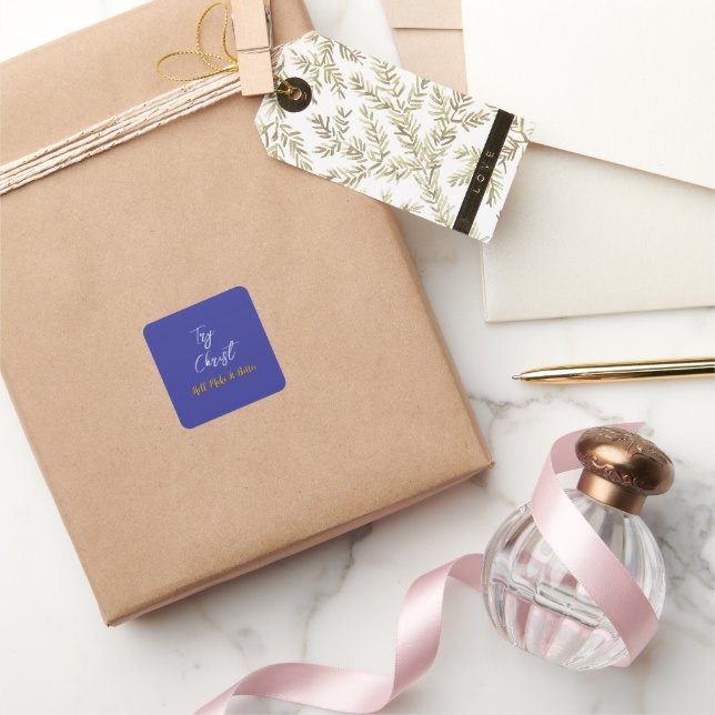 Sticker Carré Essaie Christ Deep Blue (Cadeaux)