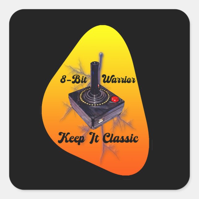 Sticker Carré Estampa Game - Retro Gamer Legend - Adesivo (Devant)