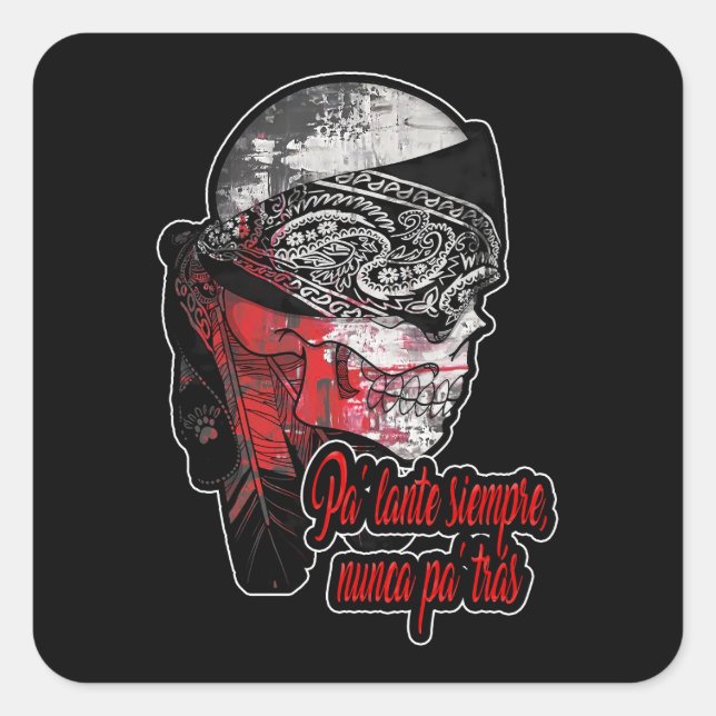 Sticker Carré Estampas Hip Hop - Nunca Pa’trás - Adesivo (Devant)