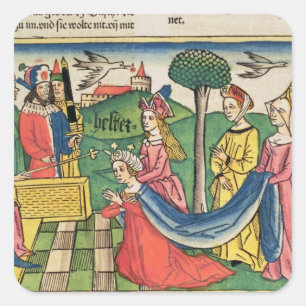 Sticker Carré Esther 2 15-18, Esther est choisie pour être rein