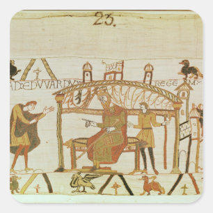 Sticker Carré Et il vient devant le roi Edward