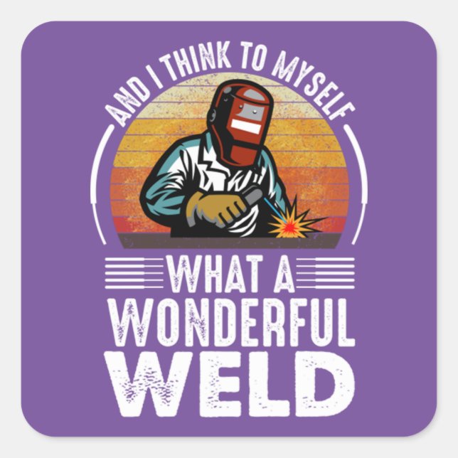 Sticker Carré Et je me dis ce qui est merveilleux et drôle (Devant)