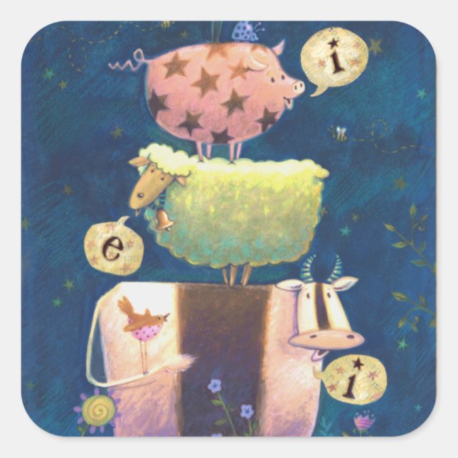 Sticker Carré Et Sur Cette Ferme (Devant)