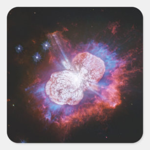 Sticker Carré Eta Carinae Binary Star System Fireworks