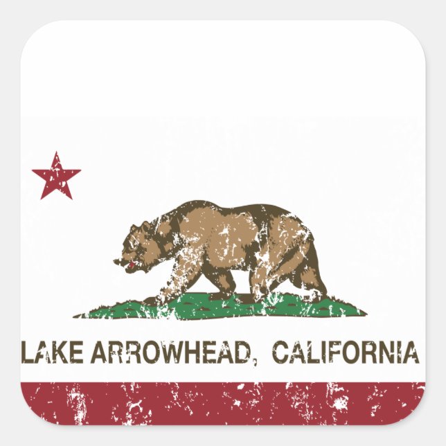 Sticker Carré étal californien lac arrowhead (Devant)
