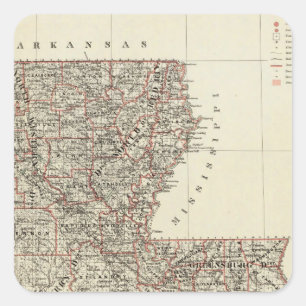 Sticker Carré État de Louisiane