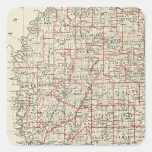 Sticker Carré État du Mississippi