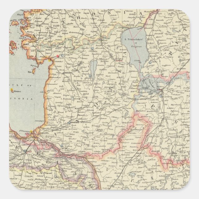 Sticker Carré États baltes (Devant)