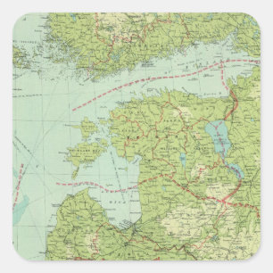 Sticker Carré États baltes et Prusse orientale