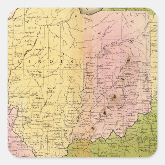 Sticker Carré États occidentaux (Devant)