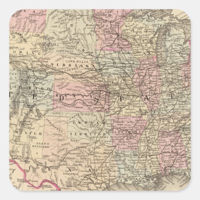 Sticker Carré États-Unis 24 (Devant)