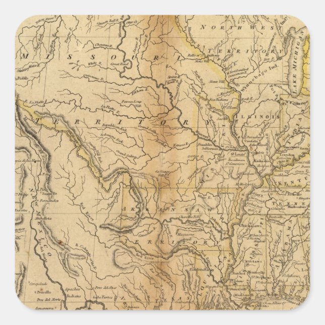 Sticker Carré États-Unis 34 (Devant)